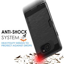 Cargar imagen en el visor de la galería, Galaxy Note 5 Case PunkCase SLOT Black Series Slim Armor Soft Cover Case w/ Tempered Glass (Color in image: Grey)