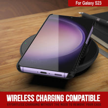 Cargar imagen en el visor de la galería, Funda Galaxy S23, Punkcase CarbonShield, Resistente y Ultradelgada de Doble Capa con Cubierta de Cuero PU Negro (Estilo Fibra de Carbono)