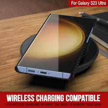 Cargar imagen en el visor de la galería, Funda Galaxy S23 Ultra, Punkcase CarbonShield, Resistente y Ultra Delgada, Protector Doble de 2 Piezas de Cuero sintético Negro Azabache (Estilo Fibra de Carbono)