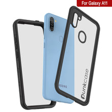 Cargar imagen en el visor de la galería, Funda impermeable Galaxy A11 PunkCase StudStar negra delgada, resistente a golpes/nieve bajo el agua IP68 de 6.6 pies.