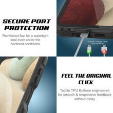 Load image into Gallery viewer, Funda resistente al agua Galaxy A12 PunkCase StudStar Black delgada 6,6 pies a prueba de agua IP68 a prueba de golpes/nieve.