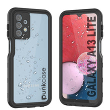 Cargar imagen en el visor de la galería, Estuche sumergible Galaxy A13 Lite PunkCase StudStar negro delgado resistente al agua de 6.6 pies de profundidad IP68 a prueba de golpes/nieve.