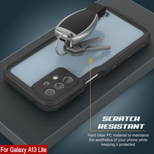 Cargar imagen en el visor de la galería, Estuche sumergible Galaxy A13 Lite PunkCase StudStar negro delgado resistente al agua de 6.6 pies de profundidad IP68 a prueba de golpes/nieve.