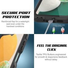 Load image into Gallery viewer, Galaxy A13 Funda Impermeable PunkCase StudStar Negro Delgado 6.6ft a prueba de agua IP68 a prueba de golpes/nieve.