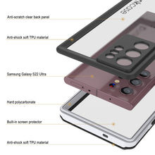 Cargar imagen en el visor de la galería, Anti-scratch clear back panel Anti-shock soft TPU material Samsung Galaxy S22 Ultra Hard polycarbonate Built-in screen protector Anti-shock soft TPU material (Color in image: pink)