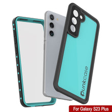 Cargar imagen en el visor de la galería, Funda al agua PunkCase StudStar Teal del Galaxy S23+ Plus, delgada, resistente a 6.6 pies sumergidos bajo el agua, resistente a golpes/nieve IP68.