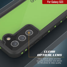 Cargar imagen en el visor de la galería, Estuche al agua Galaxy S23 PunkCase StudStar Light Green delgado de 6.6 pies de profundidad bajo el agua, resistente a golpes IP68.
