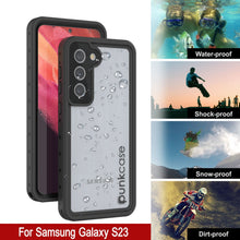 Cargar imagen en el visor de la galería, Estuche impermeable Galaxy S23 PunkCase StudStar Clear Thin resistente a golpes/nieve, sumergible hasta 6.6 pies, IP68.