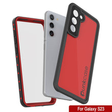 Cargar imagen en el visor de la galería, Funda resistente al agua Galaxy S23 PunkCase StudStar Roja delgada de 6.6 pies a prueba de agua IP68, a prueba de golpes/nieve.