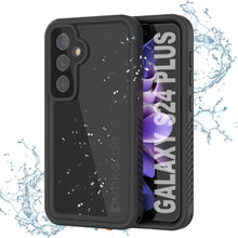 Cargar imagen en el visor de la galería, Funda impermeable para Galaxy S24+ Plus PunkCase StudStar negra fina de 2 m, resistente al agua, IP68, a prueba de golpes y nieve