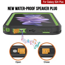 Cargar imagen en el visor de la galería, Funda impermeable para Galaxy S24+ Plus PunkCase StudStar verde claro fina de 2 m sumergible IP68 a prueba de golpes
