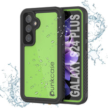 Cargar imagen en el visor de la galería, Funda impermeable para Galaxy S24+ Plus PunkCase StudStar verde claro fina de 2 m sumergible IP68 a prueba de golpes