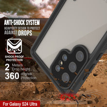 Cargar imagen en el visor de la galería, Funda impermeable para Galaxy S24 Ultra PunkCase StudStar transparente fina de 6,6 pies, resistente al agua IP68, a prueba de golpes y nieve