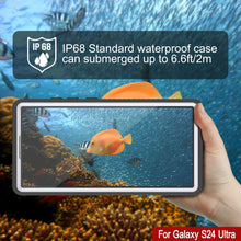 Cargar imagen en el visor de la galería, Funda impermeable para Galaxy S24 Ultra, Punkcase StudStar, delgada, blanca, de 6,6 pies, resistente al agua, IP68, a prueba de golpes y nieve