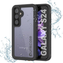 Cargar imagen en el visor de la galería, Funda impermeable para Galaxy S24 PunkCase StudStar transparente fina de 6,2 pies, resistente al agua IP68, a prueba de golpes y nieve