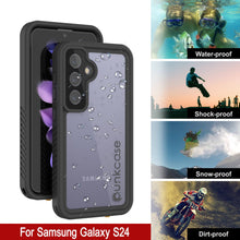 Cargar imagen en el visor de la galería, Funda impermeable para Galaxy S24 PunkCase StudStar transparente fina de 6,2 pies, resistente al agua IP68, a prueba de golpes y nieve