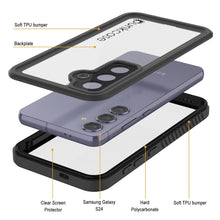 Cargar imagen en el visor de la galería, Funda impermeable para Galaxy S24 PunkCase StudStar transparente fina de 6,2 pies, resistente al agua IP68, a prueba de golpes y nieve