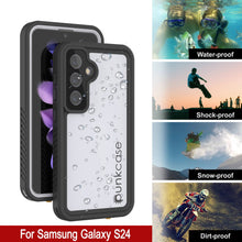 Cargar imagen en el visor de la galería, Funda impermeable para Galaxy S24, Punkcase StudStar, delgada, blanca, de 6,2 pies, resistente al agua, IP68, a prueba de golpes y nieve