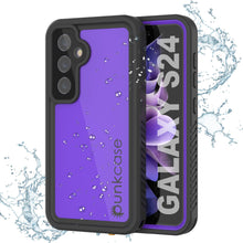 Cargar imagen en el visor de la galería, Funda impermeable para Galaxy S24 PunkCase StudStar Purple Thin 6.2ft Underwater IP68 a prueba de golpes y nieve