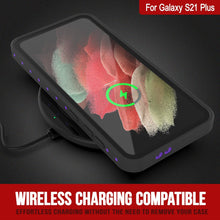 Load image into Gallery viewer, Galaxy S21+ Plus Waterproof Case PunkCase StudStar Purple Thin 6.6ft Underwater IP68 Shock/Snow Proof (Color in image: black)