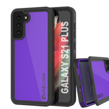 Load image into Gallery viewer, Galaxy S21+ Plus Waterproof Case PunkCase StudStar Purple Thin 6.6ft Underwater IP68 Shock/Snow Proof (Color in image: purple)
