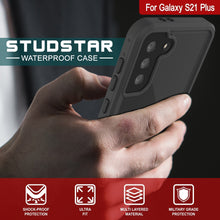 Cargar imagen en el visor de la galería, Galaxy S22+ Plus Waterproof Case PunkCase StudStar Black Thin 6.6ft Underwater IP68 Shock/Snow Proof (Color in image: light blue)