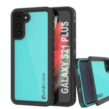 Load image into Gallery viewer, Galaxy S21+ Plus Waterproof Case PunkCase StudStar Teal Thin 6.6ft Underwater IP68 Shock/Snow Proof (Color in image: teal)