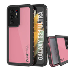 Load image into Gallery viewer, Galaxy S21 Ultra Waterproof Case PunkCase StudStar Pink Thin 6.6ft Underwater IP68 Shock/Snow Proof (Color in image: pink)