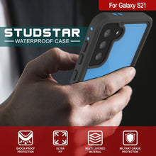 Cargar imagen en el visor de la galería, Galaxy S22 Waterproof Case PunkCase StudStar Light Blue Thin 6.6ft Underwater IP68 ShockProof (Color in image: black)