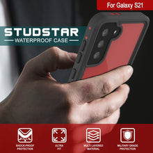 Load image into Gallery viewer, Galaxy S21 Waterproof Case PunkCase StudStar Red Thin 6.6ft Underwater IP68 Shock/Snow Proof (Color in image: light blue)