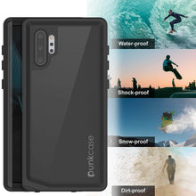 Cargar imagen en el visor de la galería, Galaxy Note 10+ Plus Waterproof Case, Punkcase Studstar Black Thin Armor Cover (Color in image: light blue)