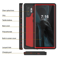 Load image into Gallery viewer, Galaxy Note 10+ Plus Waterproof Case, Punkcase Studstar Red Series Thin Armor Cover (Color in image: clear)