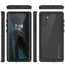 Cargar imagen en el visor de la galería, Galaxy Note 10 Waterproof Case, Punkcase Studstar Black Thin Armor Cover (Color in image: red)