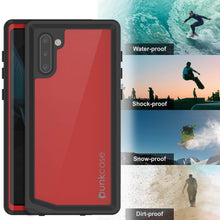 Cargar imagen en el visor de la galería, Galaxy Note 10 Waterproof Case, Punkcase Studstar Red Series Thin Armor Cover (Color in image: pink)