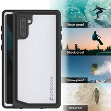 Cargar imagen en el visor de la galería, Galaxy Note 10 Waterproof Case, Punkcase Studstar White Thin Armor Cover (Color in image: teal)