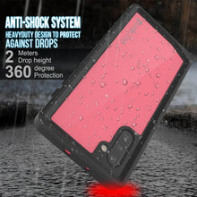 Cargar imagen en el visor de la galería, Galaxy Note 10 Waterproof Case, Punkcase Studstar Pink Thin Armor Cover (Color in image: red)