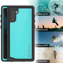 Cargar imagen en el visor de la galería, Galaxy Note 10 Waterproof Case, Punkcase Studstar Series Teal Thin Armor Cover (Color in image: pink)