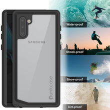 Cargar imagen en el visor de la galería, Galaxy Note 10 Waterproof Case, Punkcase Studstar Clear Thin Armor Cover (Color in image: teal)