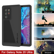 Cargar imagen en el visor de la galería, Galaxy Note 20 Ultra Waterproof Case, Punkcase Studstar Black Thin Armor Cover (Color in image: red)