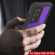 Cargar imagen en el visor de la galería, Galaxy Note 20 Ultra Waterproof Case, Punkcase Studstar Purple Series Thin Armor Cover (Color in image: white)