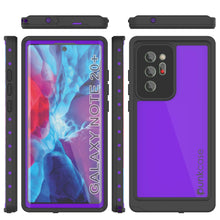Cargar imagen en el visor de la galería, Galaxy Note 20 Ultra Waterproof Case, Punkcase Studstar Purple Series Thin Armor Cover (Color in image: teal)