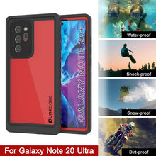 Load image into Gallery viewer, Galaxy Note 20 Ultra Waterproof Case, Punkcase Studstar Red Series Thin Armor Cover (Color in image: light blue)