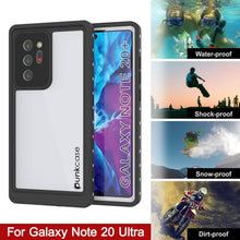 Cargar imagen en el visor de la galería, Galaxy Note 20 Ultra Waterproof Case, Punkcase Studstar White Thin Armor Cover (Color in image: light green)