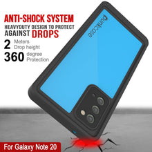 Cargar imagen en el visor de la galería, Galaxy Note 20 Waterproof Case, Punkcase Studstar Light Blue Thin Armor Cover (Color in image: teal)