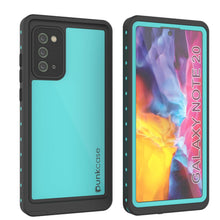 Cargar imagen en el visor de la galería, Galaxy Note 20 Waterproof Case, Punkcase Studstar Series Teal Thin Armor Cover (Color in image: teal)