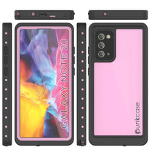 Cargar imagen en el visor de la galería, Galaxy Note 20 Waterproof Case, Punkcase Studstar Pink Thin Armor Cover (Color in image: red)