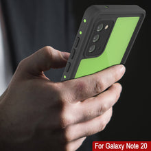 Cargar imagen en el visor de la galería, Galaxy Note 20 Waterproof Case, Punkcase Studstar Light Green Thin Armor Cover (Color in image: white)