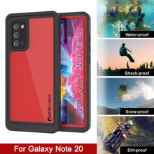 Cargar imagen en el visor de la galería, Galaxy Note 20 Waterproof Case, Punkcase Studstar Red Series Thin Armor Cover (Color in image: light blue)