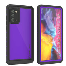 Cargar imagen en el visor de la galería, Galaxy Note 20 Waterproof Case, Punkcase Studstar Purple Series Thin Armor Cover (Color in image: purple)