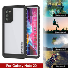 Cargar imagen en el visor de la galería, Galaxy Note 20 Waterproof Case, Punkcase Studstar White Thin Armor Cover (Color in image: light green)